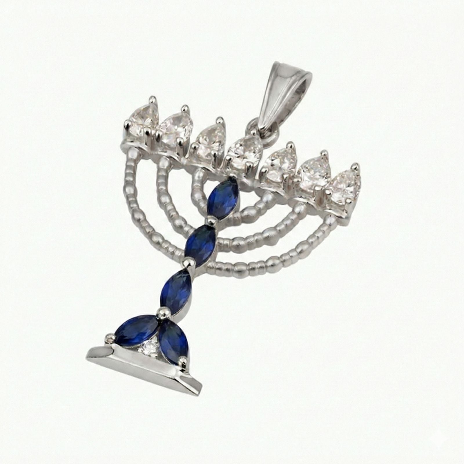 14k White Gold Sapphire