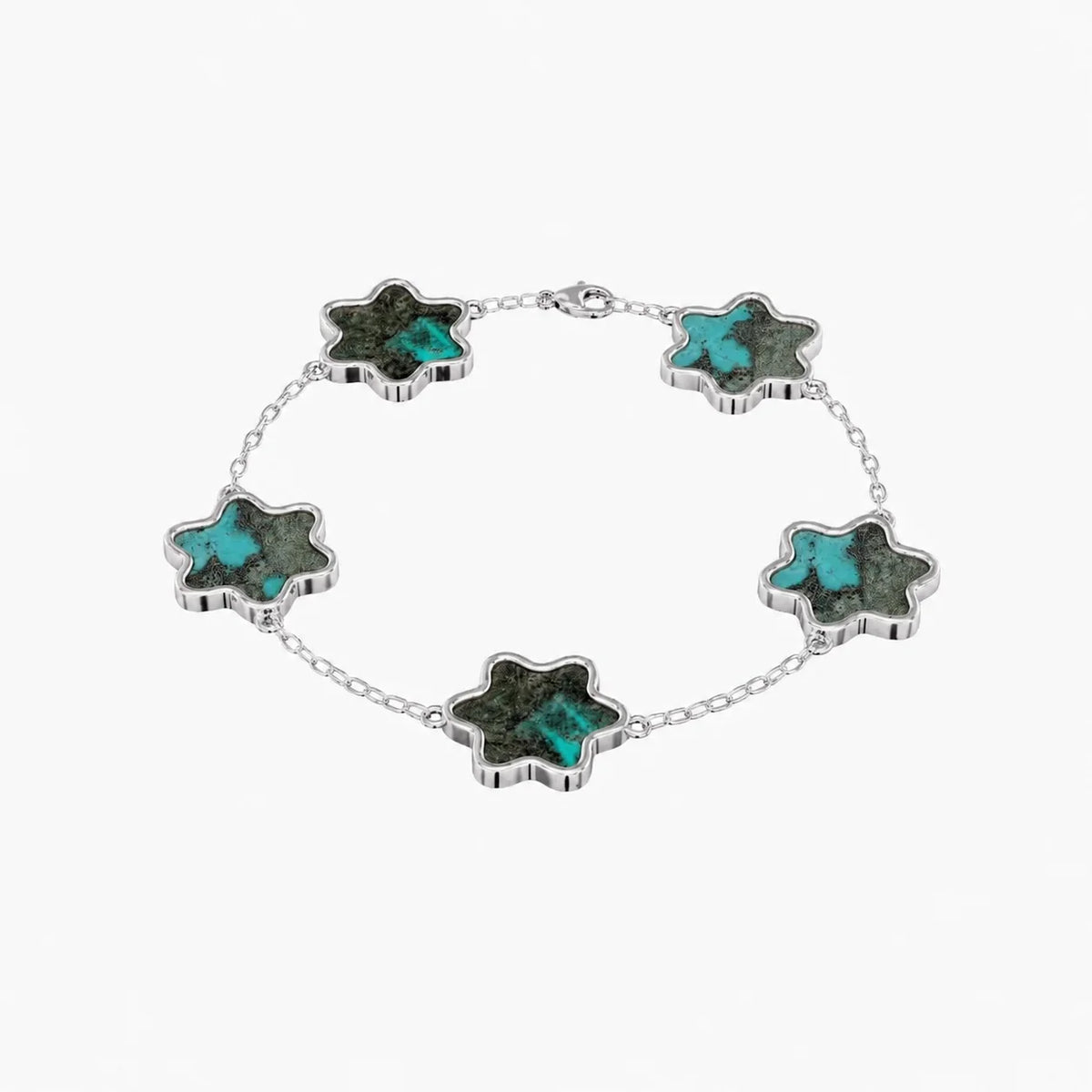Ouro Branco 14K Azul Elétrico