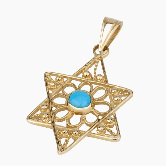 Treasured 14K Gold Star of David Pendant